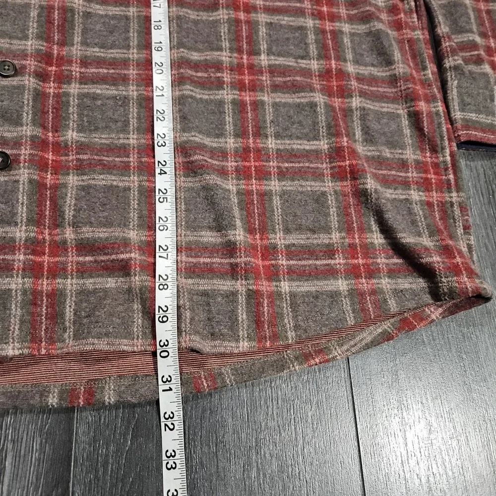 Magna‎ Ready Clik Flannel Shirt Men 4XL Red Gray Plaid Magnetic Outdoors Fishing